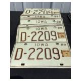 Set a 1988 Iowa license plates