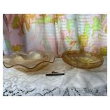 Two Marigold carnival Glass Bowls