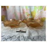 Two Marigold Carnival Glass Bowls