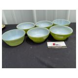 Fire King Avocado Green Bowls