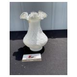 Fenton Silvercrest Spanish Lace Milk Glass Vase