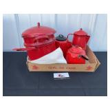 Red enamelware