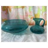 Turquoise glassware