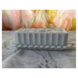 Milk Glass Butter Dish