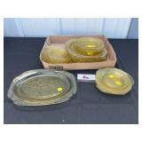 Yellow carnival glass