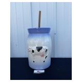 Ceramic Cow Butter Churn