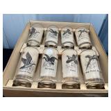 Fine blown phesant tumblers