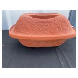 Terracotta covered dish