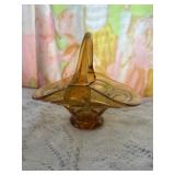 Amber Glass Basket