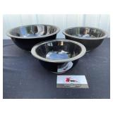 Black Glass Nesting Bowls