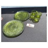 Green Plates and Cups
