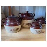 Stoneware canister set