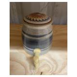 Stoneware drink dispenser 9 inches tall