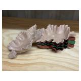 Vintage plastic leaf trays