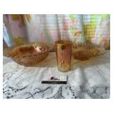 Marigold Carnival Glass Dishes