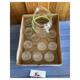 Glass pitcher & cups