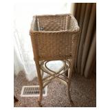 Wicker plant stand
