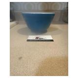 Blue Pyrex bowl