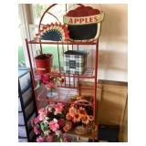 Metal stand with decor