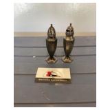 Vintage silver plated salt & pepper shakers