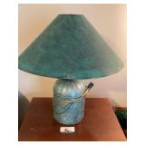 Galvanized kerosene lamp