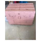 Pink chest on wheels