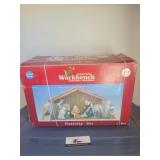 Santa's workbench nativity set