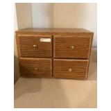 Vintage wooden card file