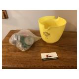 Mixing bowl and cookie cutters