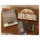 Thermometers and scale