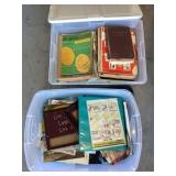 Totes with hymnals & misc