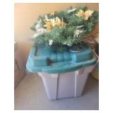 Tote of Christmas decor & wreaths