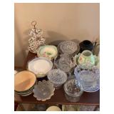 Card table with misc glass