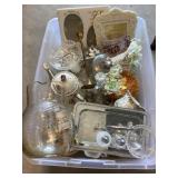 Glass bowls, frames & misc