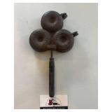 Cast iron Cloverleaf doughnut pan