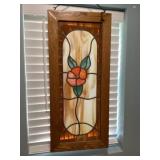 Leaded glass flower decor - cracked
