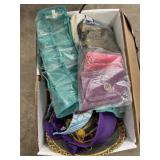 box of purses, hats, and miscellaneous items