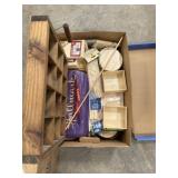 boxes of wood craft and coloring/reading books