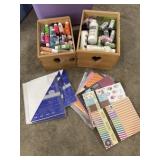 box of paint and paper