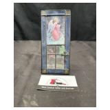 Leaded glass praying angel