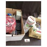 2 boxes of household items/Christmas decor