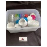 Portion cups, mini plates, misc. kitchen items