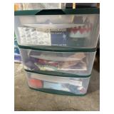 Organizer full of craft supplies