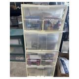 Organizer with miscellaneous craft supplies