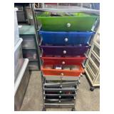 Organizer full of plastic beads