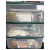Organizer full of craft supplies