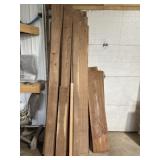 Rough sawn walnut lumber
