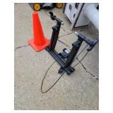 Traffic cone & bike exercise stand