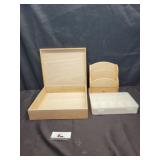 Wooden box and organizers