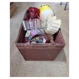 Glass vase/bowl & boxes